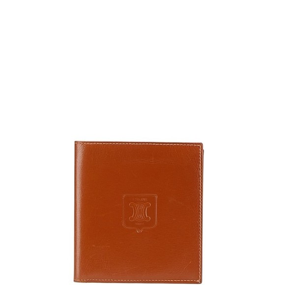 Celine Triomflogo Bifold Wallet Brown Leather s - Picture 1 of 10